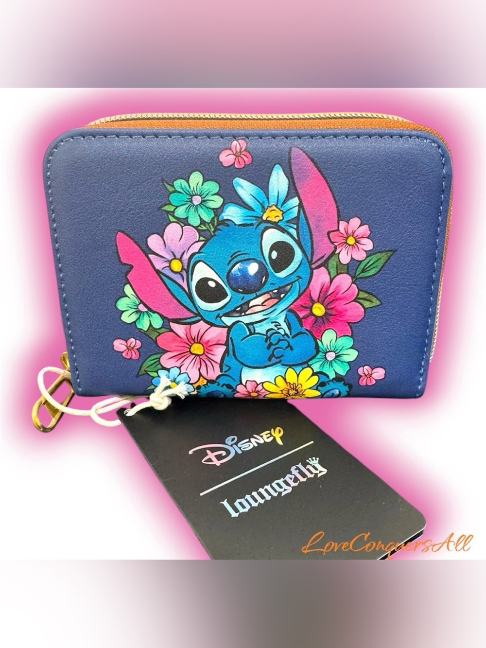 Loungefly Disney Stitch Floral Mini Wallet